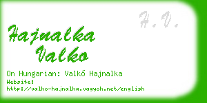 hajnalka valko business card